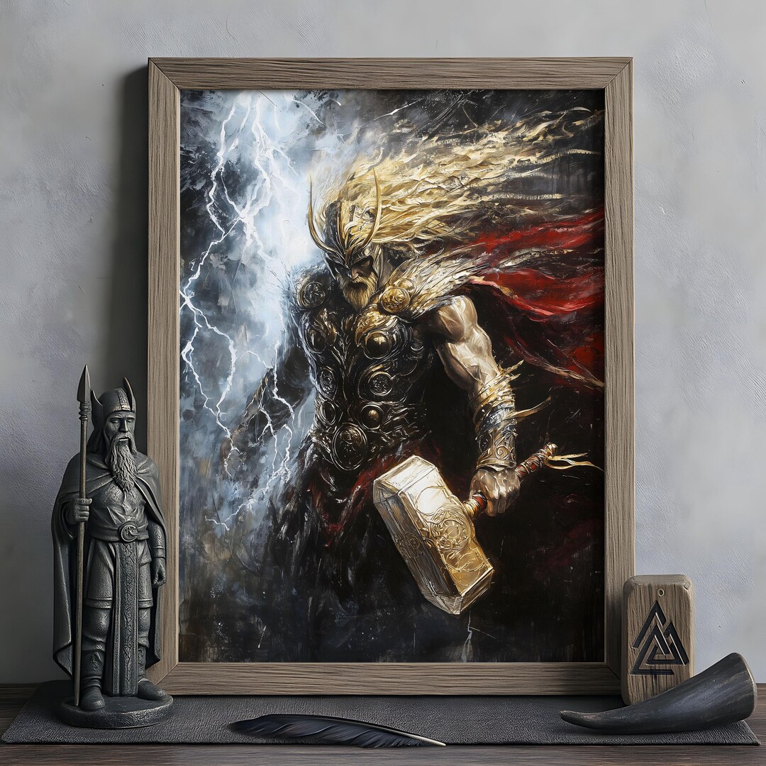 SUPERDANT Wikinger-Poster Set – 9 Ungerahmte Kunstdrucke Nordische Mythologie