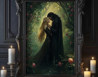 Hades & Persephone Wall Art, God of the underworld and the dead, Greek gods poster, Greek god decor, Greek gods wall art,Greek god Hades art