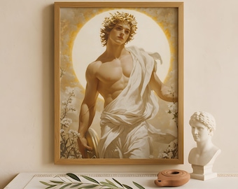 Apollo Greek God Lyre Symbol Indoor Wall Tapestry 60