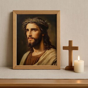 Christian Art, Jesus Portrait, Jesus will Save You, Modern Christian Painting, Modern Christian Art, Jesus Christ Painting
