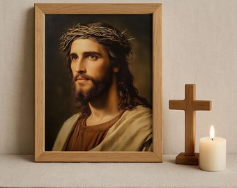 Christian Art, Jesus Portrait, Jesus will Save You, Modern Christian Painting, Modern Christian Art, Jesus Christ Painting