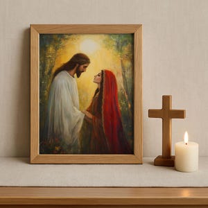 Christian Art, Jesus Christ & Mary Magdalene, Mary Magdalene, Modern Christian Painting, Modern Christian Art, Jesus Christ Painting