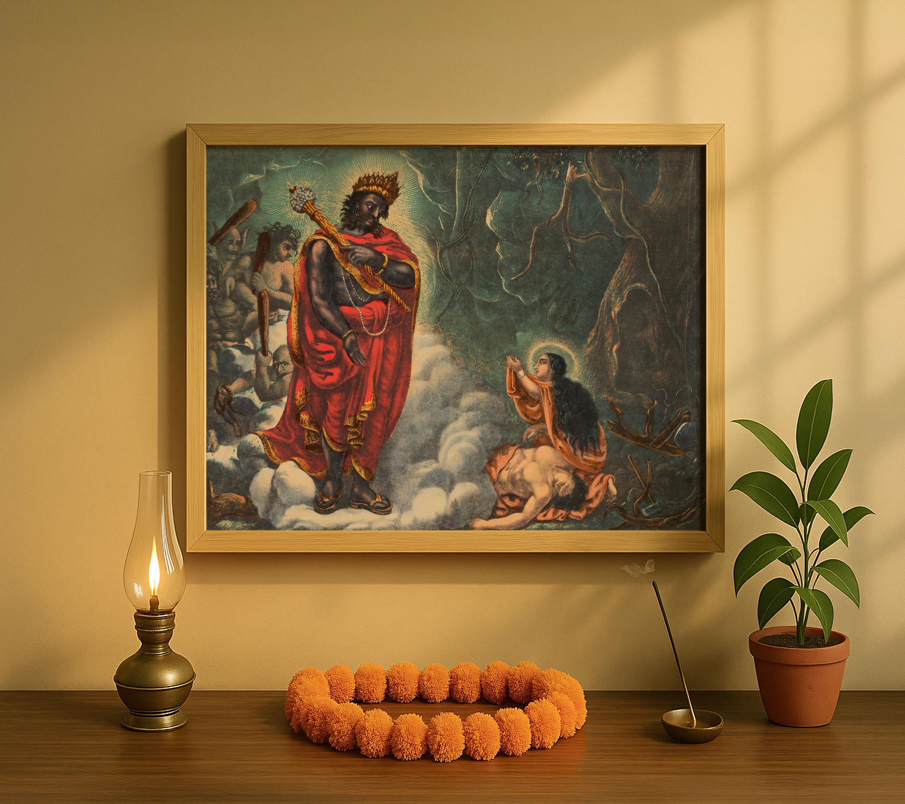 SAVITRI, Hindu Goddess Wall Art, Vintage Art Indian God, Poster Print ...