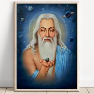 Hindu God Wall Art, Valmiki, Indian God, Poster Print, Canvas Print