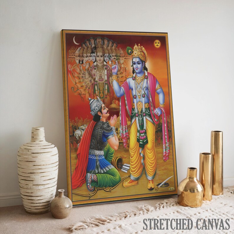 Krishna and Arjun, Mahabharat, Geeta, Krishna Painting, Krishna Art ...