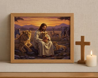 キリスト教の壁画、動物たちとイエス、動物界のイエス・キリスト、聖書