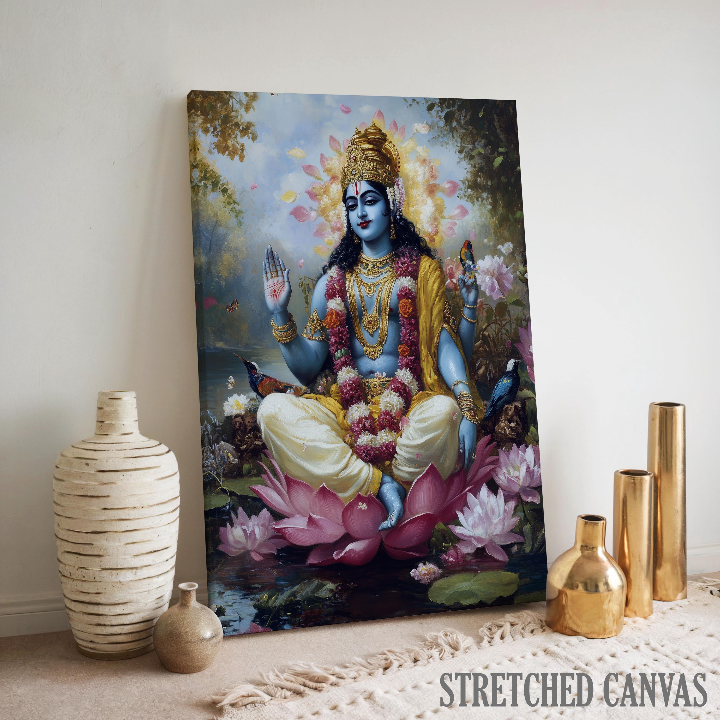 Vishnu Art ,lord Vishnu, Vishnu, Hindu God, Indian God, Laxmi Narayan ...