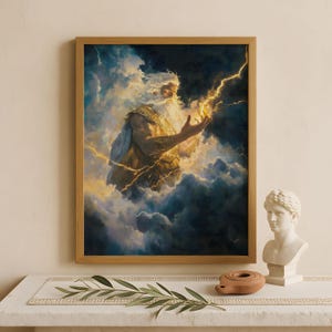 Zeus Wall Art, King of the gods, Greek gods poster, Greek god decor, Greek gods wall art, Greek mythology, Greek god Zeus art
