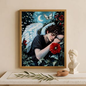 Hypnos Wall Art, God of Sleep, Greek gods poster, Greek god decor, Greek gods wall art, Greek mythology, Greek God Hypnos art