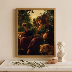 Dionysus Wall Art, God of wine, festivity, and theater, Greek gods poster, Greek god decor, Greek gods wall art, Greek god Dionysus art