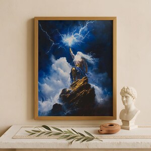 Zeus Wall Art, King of the gods, Greek gods poster, Greek god decor, Greek gods wall art, Greek mythology, Greek god Zeus art