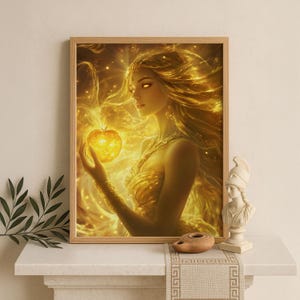 Eris Wall Art, Greek Goddess of Discord, Mythology Decor, Divine Feminine, Pagan Wiccan Poster, Greek Mythology, Eris Goddess