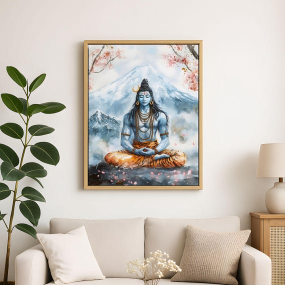 QINGYUAN Poster con induismo di Radha e Krishna, divinità indiana, religiosa, rituale, decorazione per la casa, decorazione artistica da parete per camera da letto, decorazione estetica per camera da