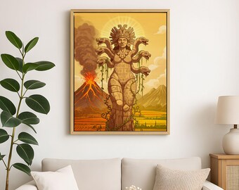 アステカの壁画、コアトリクエの芸術、アステカの地球の女神の装飾