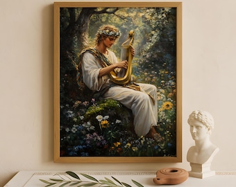 Apollo Greek God Lyre Symbol Indoor Wall Tapestry 60