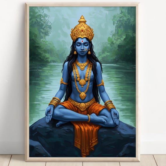 Kali Meditating, Goddess Kali, Kali Maa, Hindu Goddess Kali, Kali