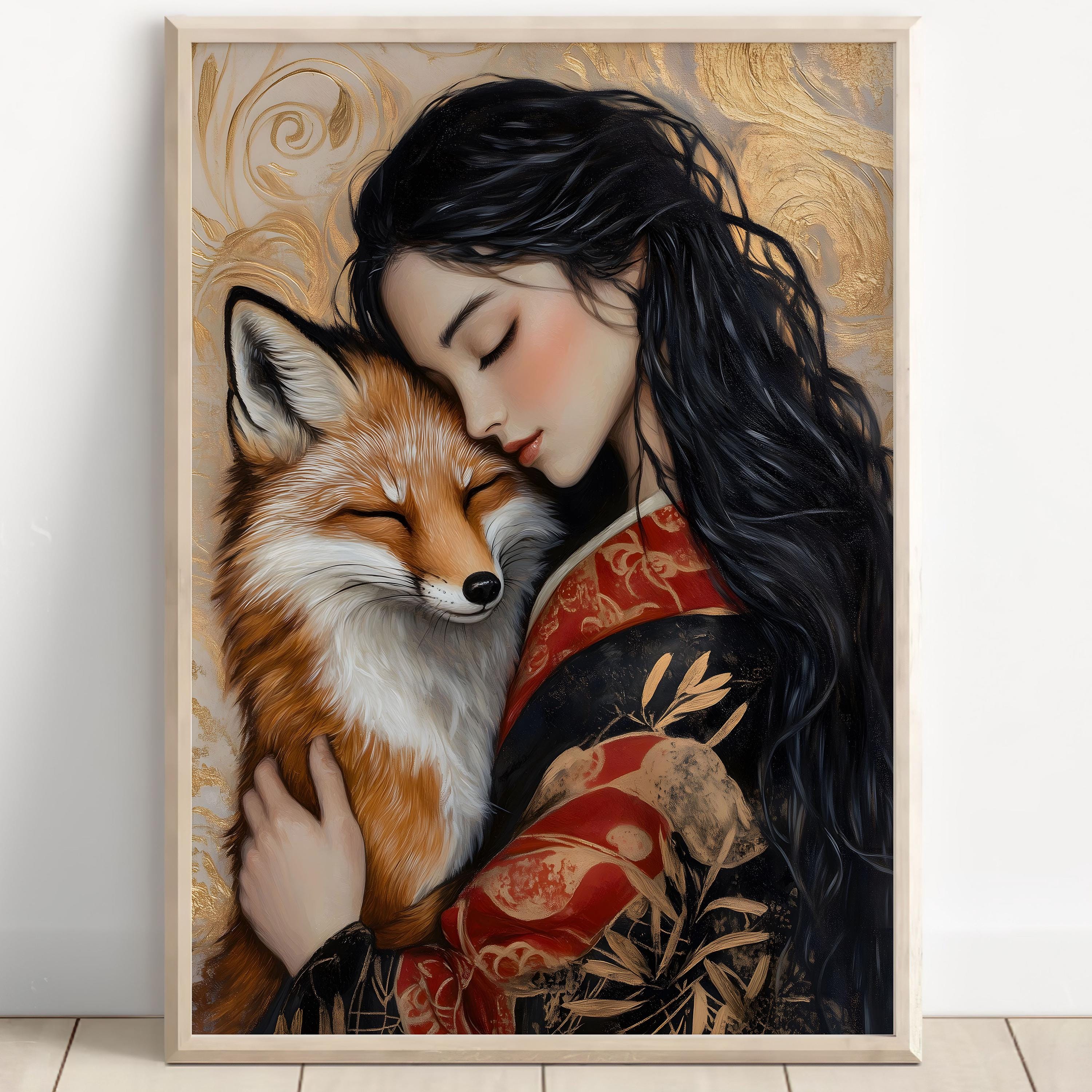 Inari Okami Print, Inari Art, Inari God, Japanese Fox God, Goddess of ...