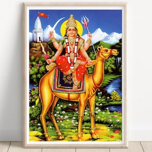 Momai Mata, Momai, Hindu God Wall Art, Indian Goddess, Poster Print, Canvas