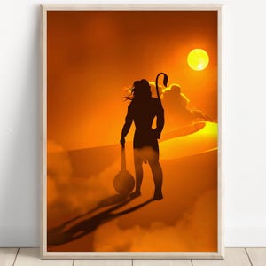 Hanuman, Lord Hanuman, Jai Bajarang Bali, Hanuman Art, Hindu God,  Hindu God Wall Art, Indian God, Canvas Print, Poster Print