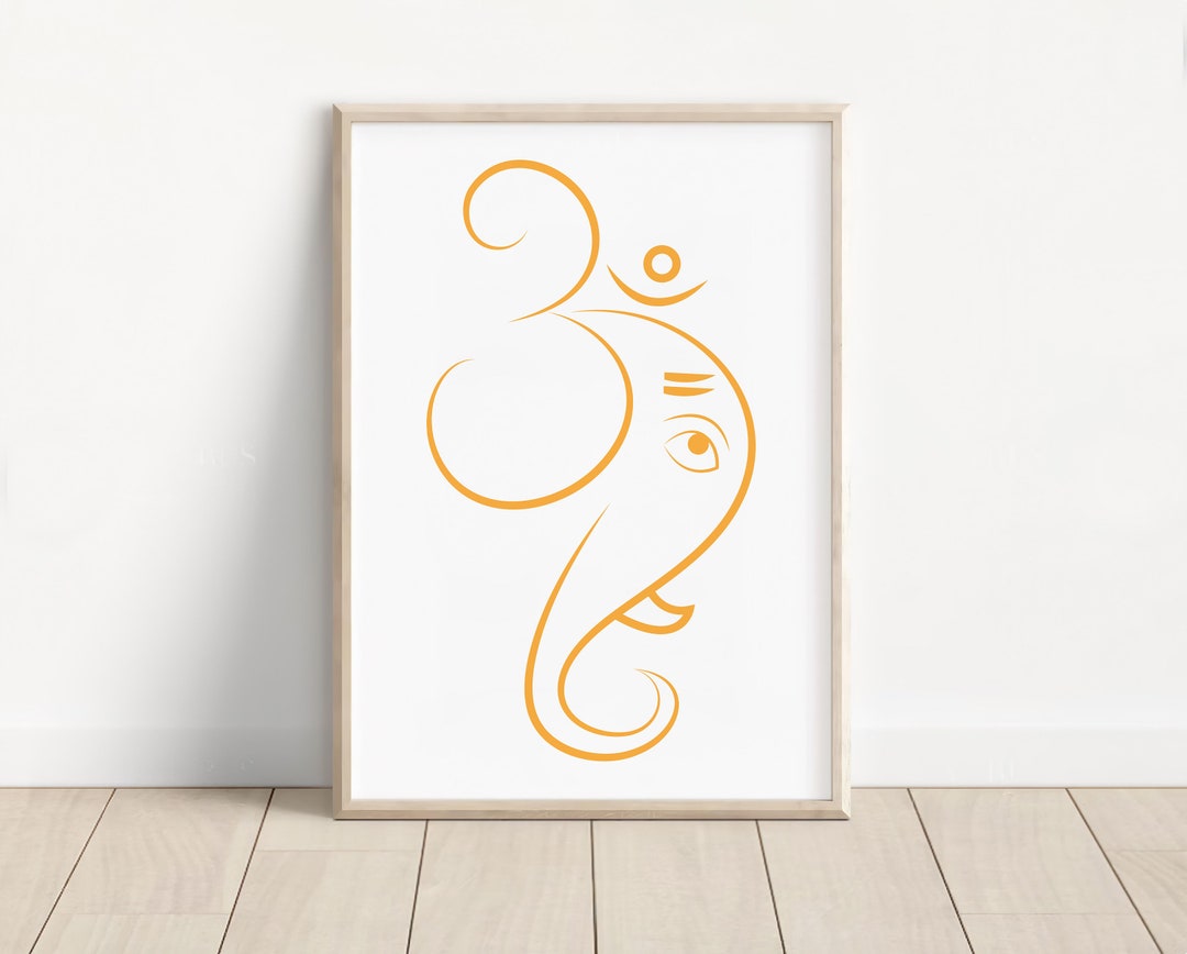 Aum Print Om Wall Art Om Mantra GANESHA Spiritual Art Room Decor Mantra ...
