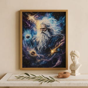 Zeus Wall Art, King of the gods, Greek gods poster, Greek god decor, Greek gods wall art, Greek mythology, Greek god Zeus art