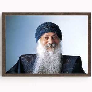 Osho Wall Art, Osho , Osho Picture , Acharya Rajneesh, Spiritual Guru, Poster Print, Canvas