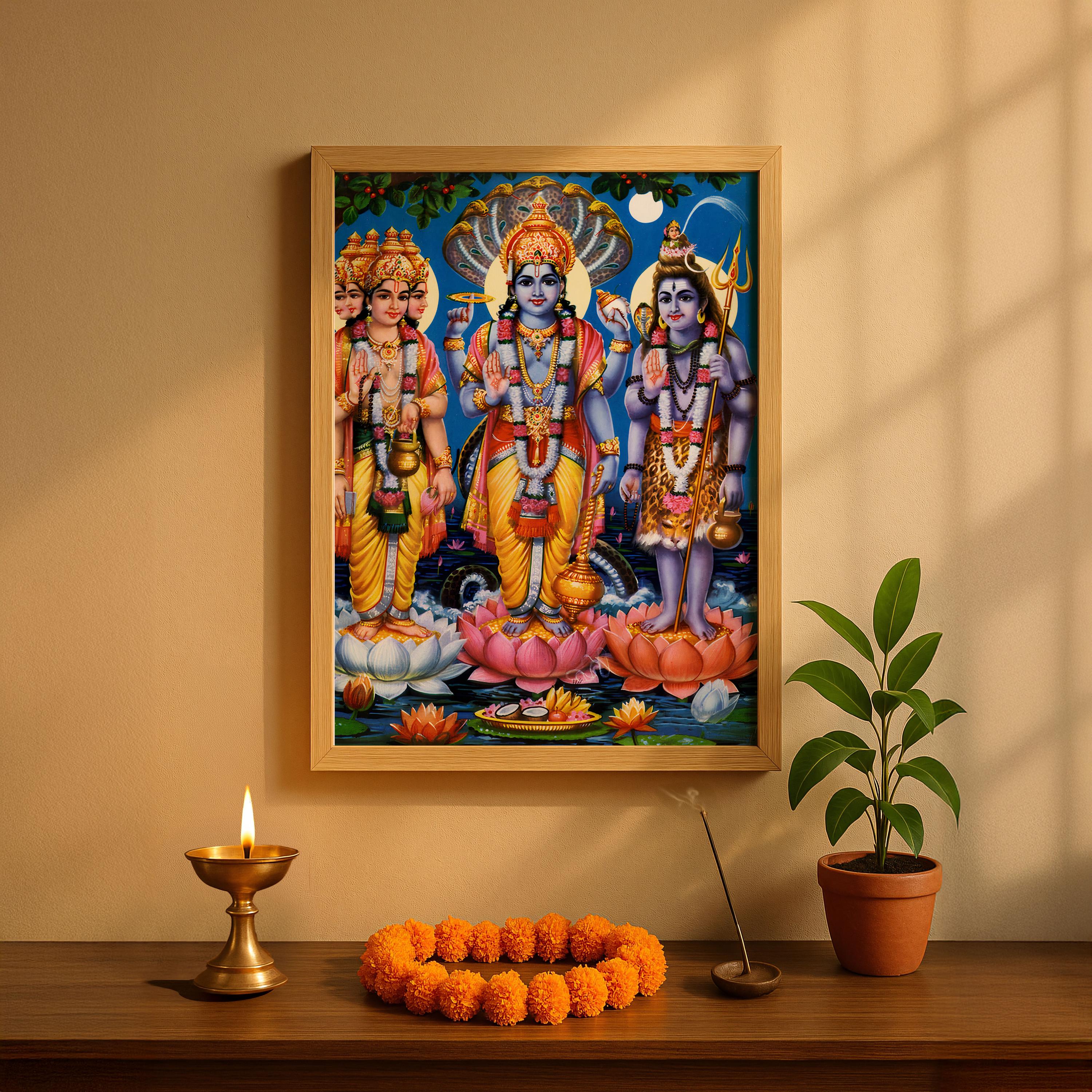 ヴィシュヌ、ブラフマー、シヴァ、聖なる三位一体、ヒンドゥー教の神の