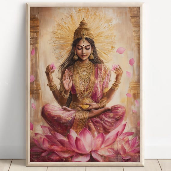 ラクシュミ、富の女神、ラクシュミ女神、ラクシュミアート、ヒンドゥー