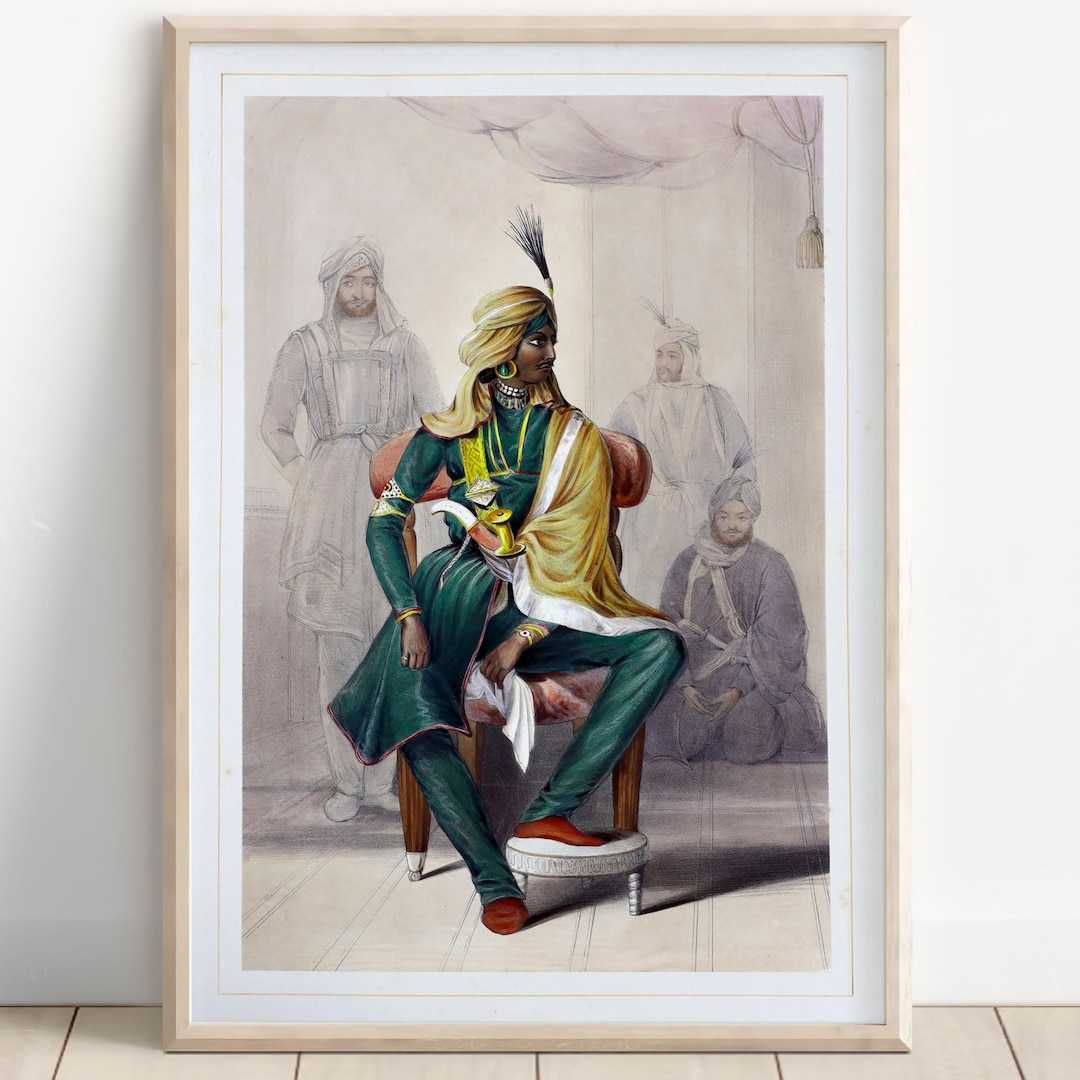 Sikh Art | Raja Heera Singh, Portraits of the Princes A, Emily Eden ...