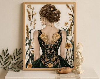 Demeter Wall Art, Greek Goddess of Harvest and Fertility, Greek Mythology Print, Divine Feminine, Greek Mythology Poster, Demeter Canvas