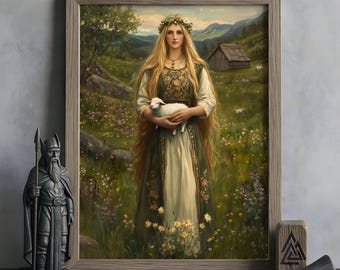 フリッグ北欧の女神アート – アース神族の女王 デジタルダウンロード