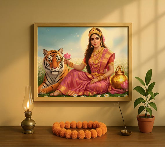 ドゥルガー、女神ドゥルガー、ドゥルガーアート、ドゥルガー絵画