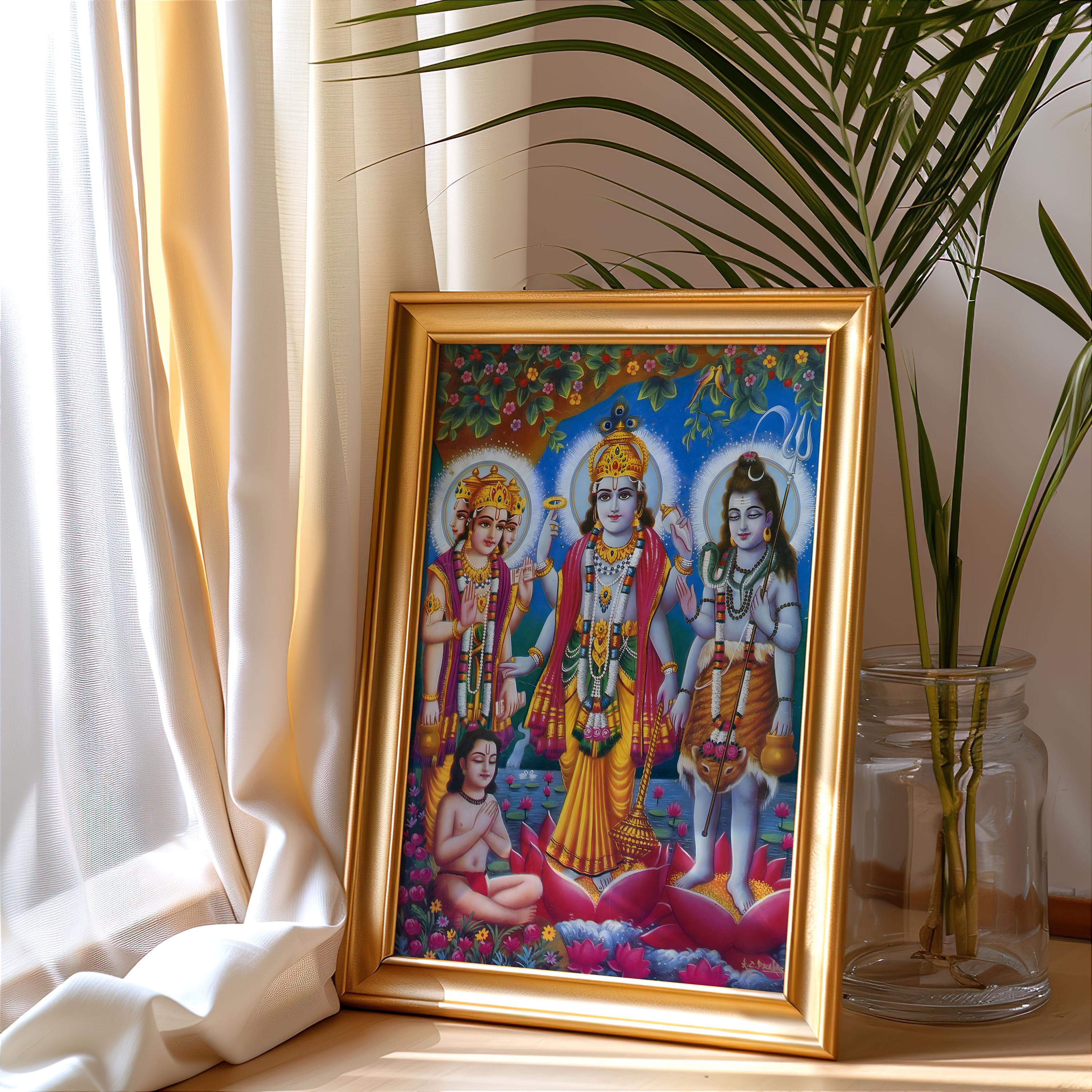 ヴィシュヌ、ブラフマー、シヴァ、聖なる三位一体、ヒンドゥー教の神の