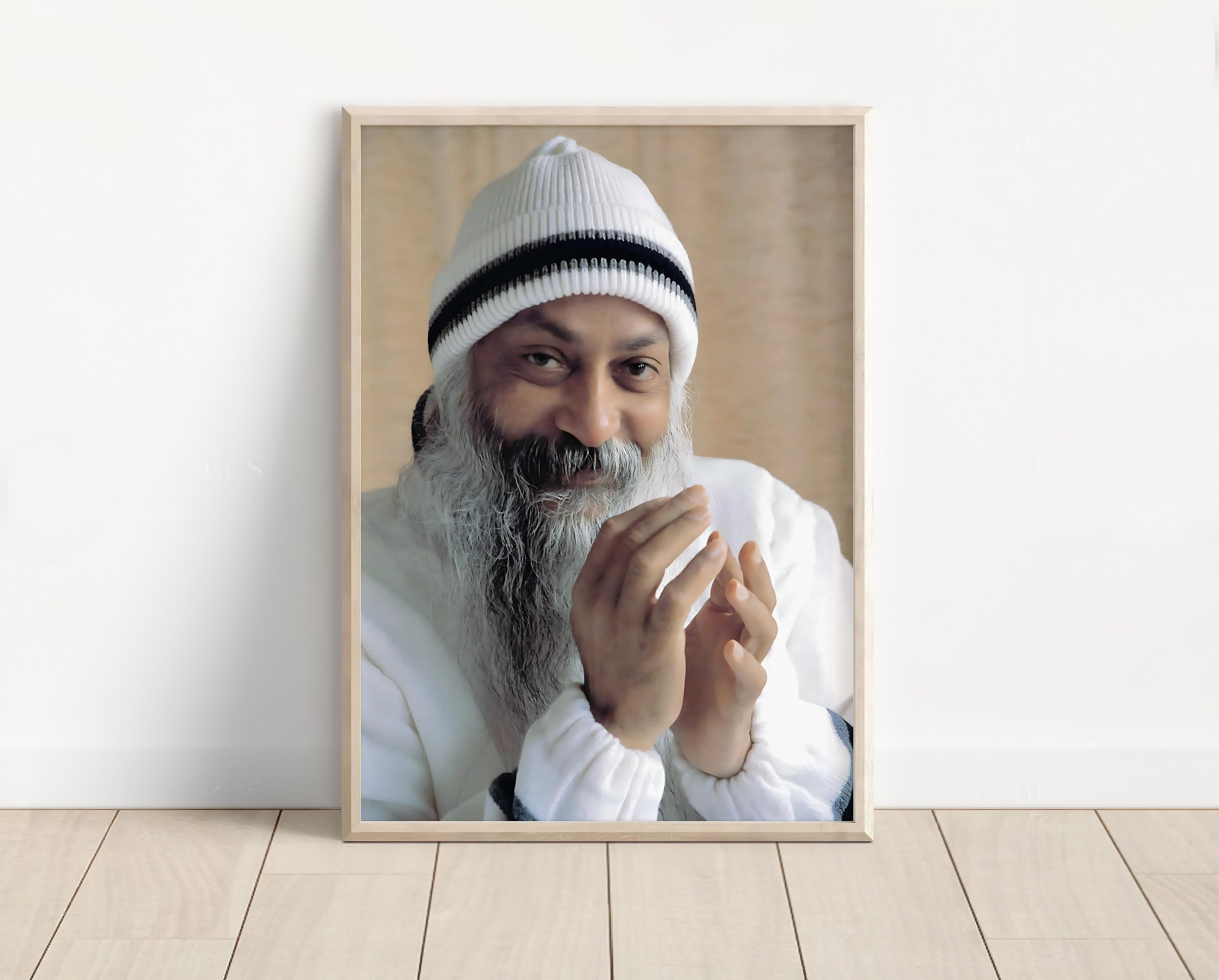 Osho Wall Art, Osho , Osho Picture , Acharya Rajneesh, Spiritual Guru, Poster Print, Canvas