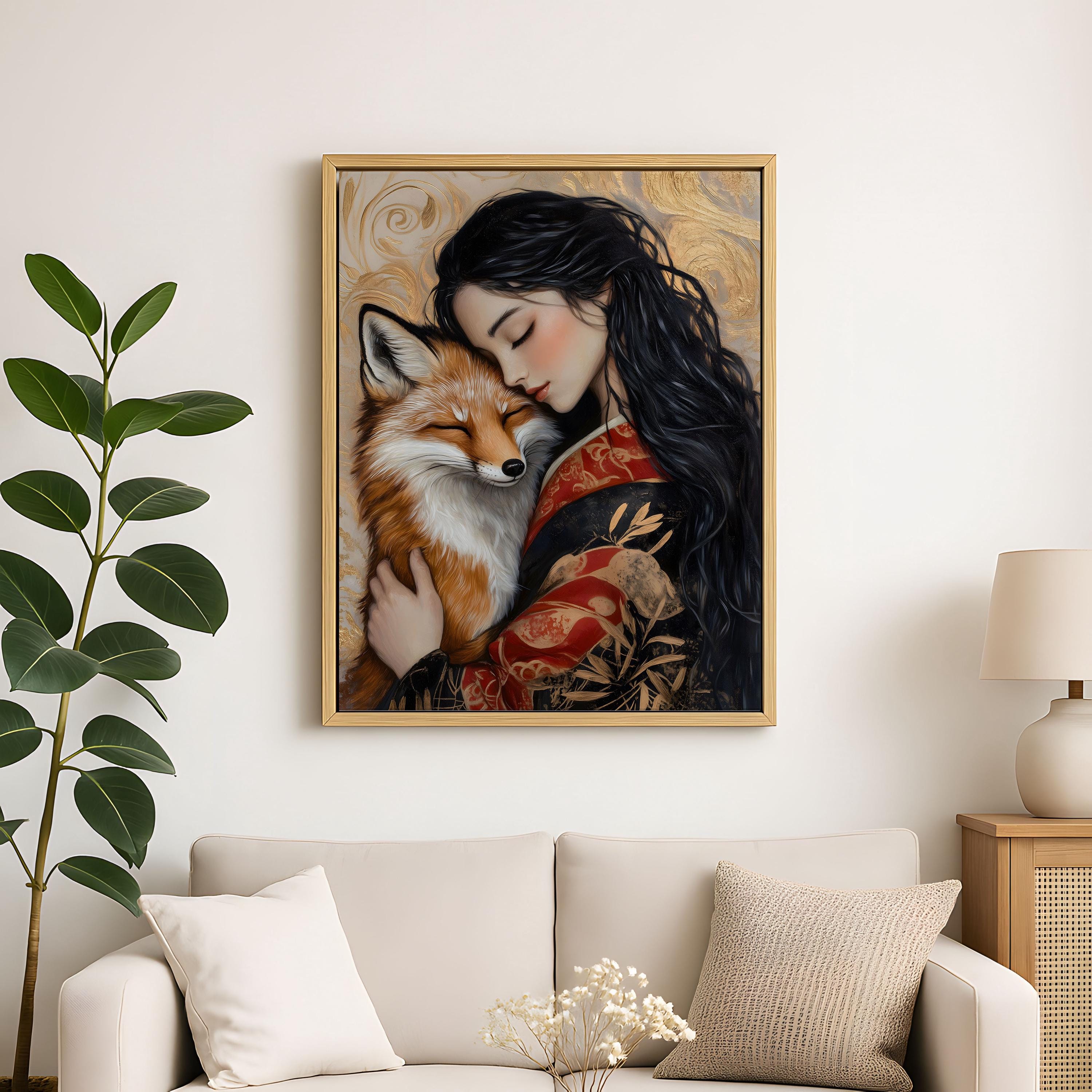 Inari Okami Print, Inari Art, Inari God, Japanese Fox God, Goddess of ...