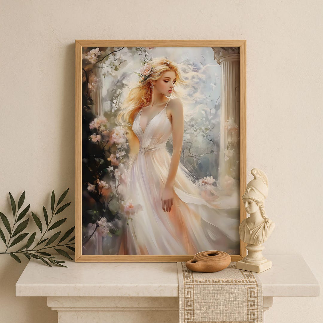 Aphrodite Wall Art, Greek Goddess of Beauty Print, Divine Feminine ...