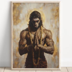 Hanuman Art, Lord Hanuman, Jai Bajarang Bali, Hanuman Art, Hindu God,  Hindu God Wall Art, Indian God, Canvas Print, Poster Print