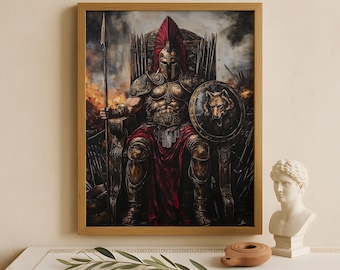Ares Wall Art, God of War, Greek gods poster, Greek god decor, Greek gods wall art, Greek god Ares art