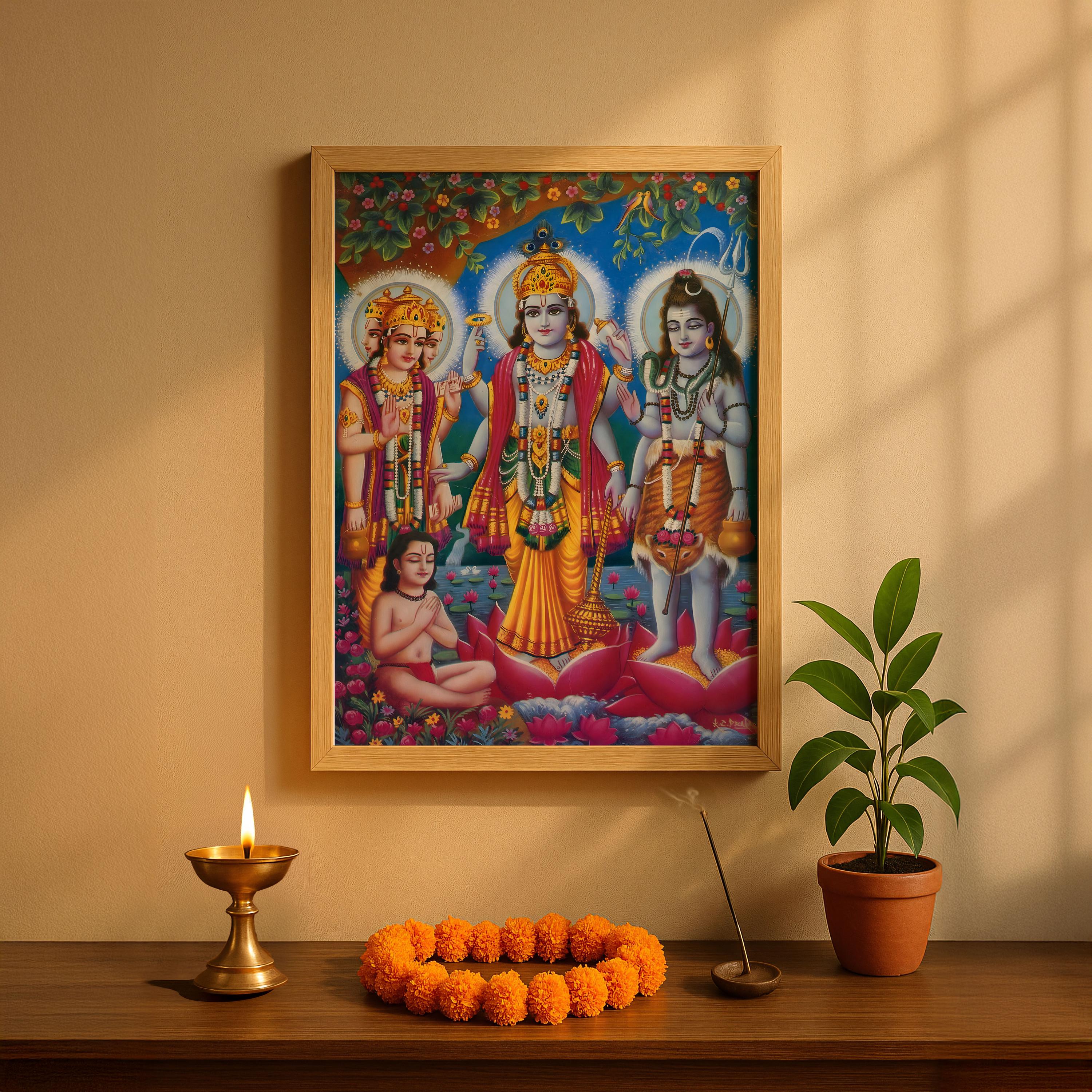 ヴィシュヌ、ブラフマー、シヴァ、聖なる三位一体、ヒンドゥー教の神の