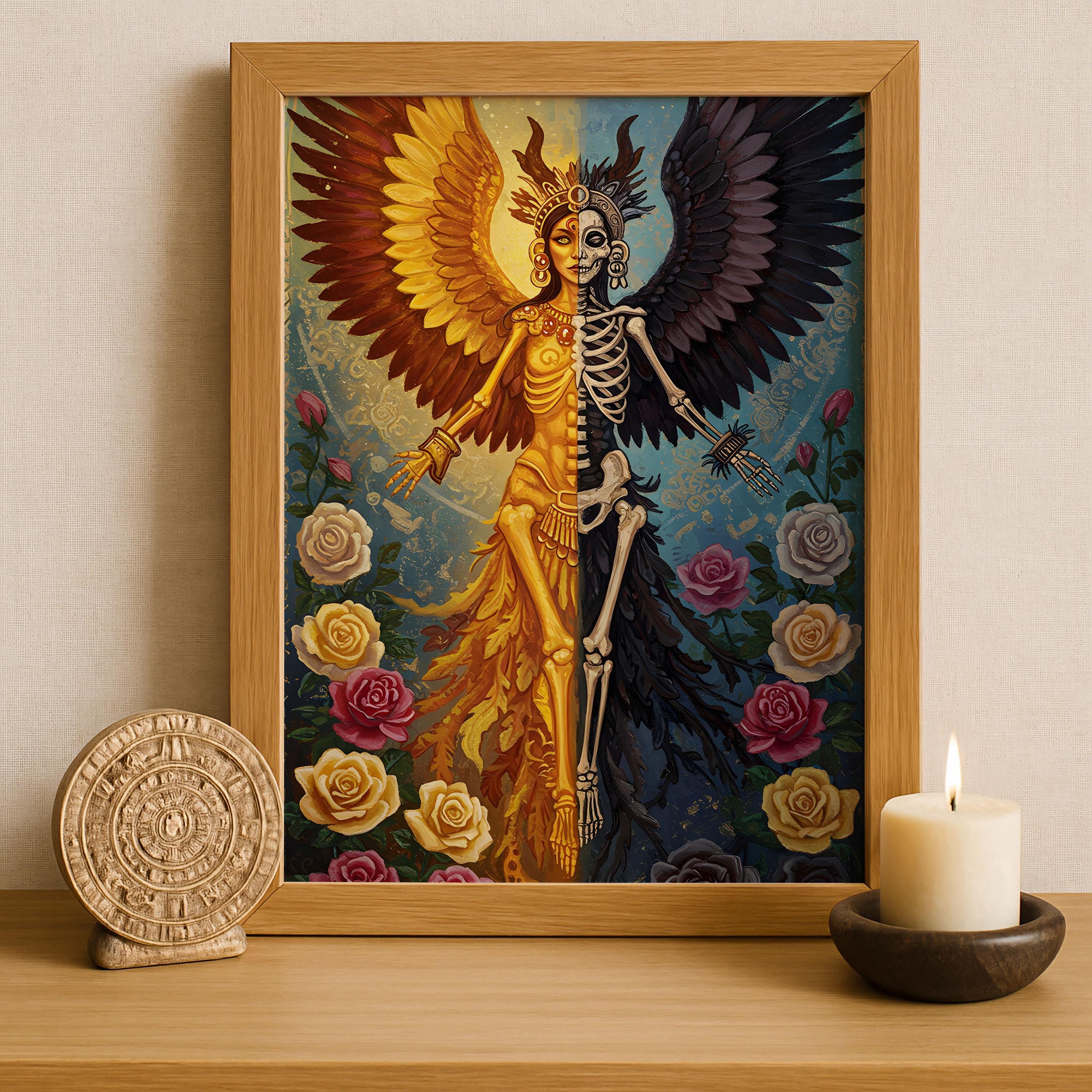 アステカの壁画、イツパパロトルの芸術、アステカの黒曜石の蝶の女神