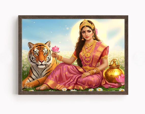 ドゥルガー、女神ドゥルガー、ドゥルガーアート、ドゥルガー絵画