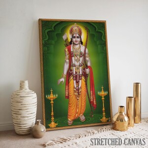 Ram, Rama, Lord Ram, Hindu God, Hindu God Wall Art, Indian God, Canvas ...