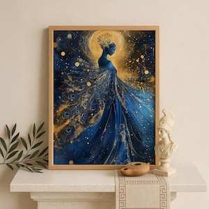 Hera Wall Art, Greek Goddess of Marriage and Queenship, Mythology Inspired Print, Divine Feminine Decor, Greek Mythology Poster
