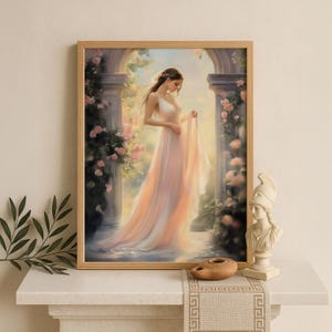 Aphrodite Wall Art, Greek Goddess of Beauty Print, Divine Feminine Decor, Ancient Greece-Inspired Painting, Greek Mythology Poster