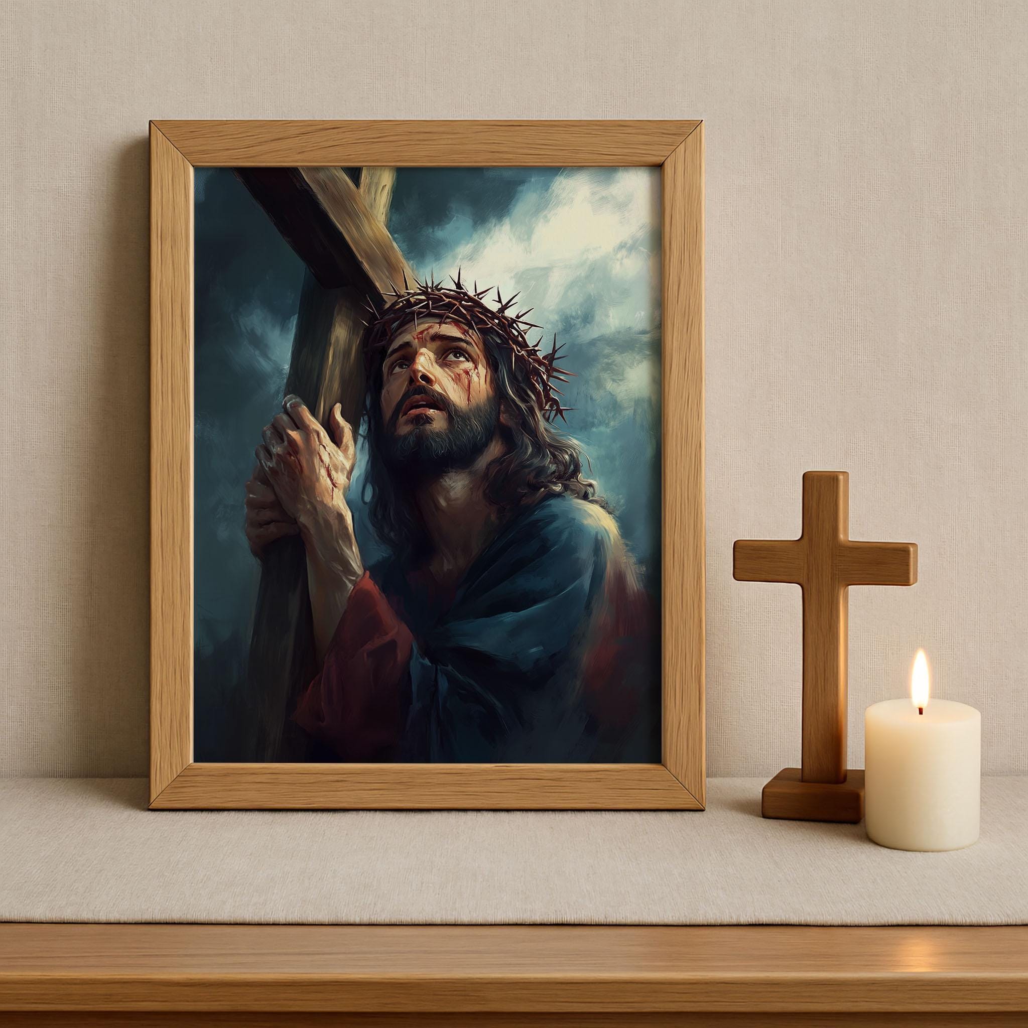 jesus　Providence P-3LD AB box + 2LOOP Pastoral Crucifix John Paul II silver plated with base. | online