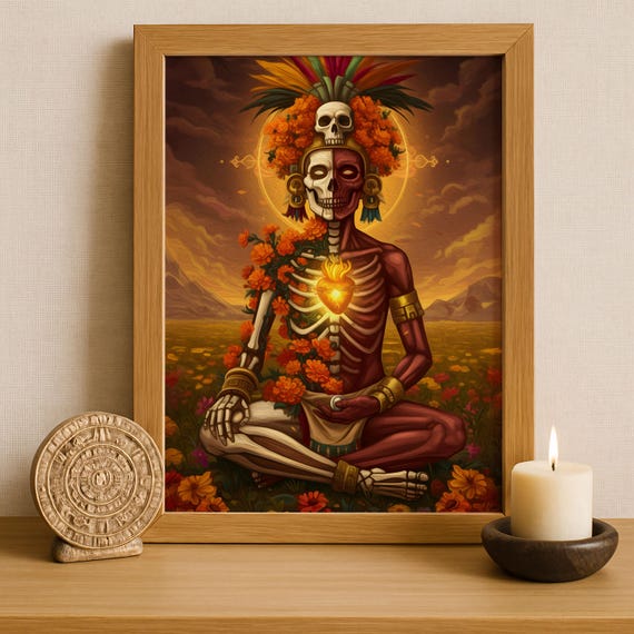 アステカの壁画、ミクトランテクートリの芸術、アステカの死の神の装飾