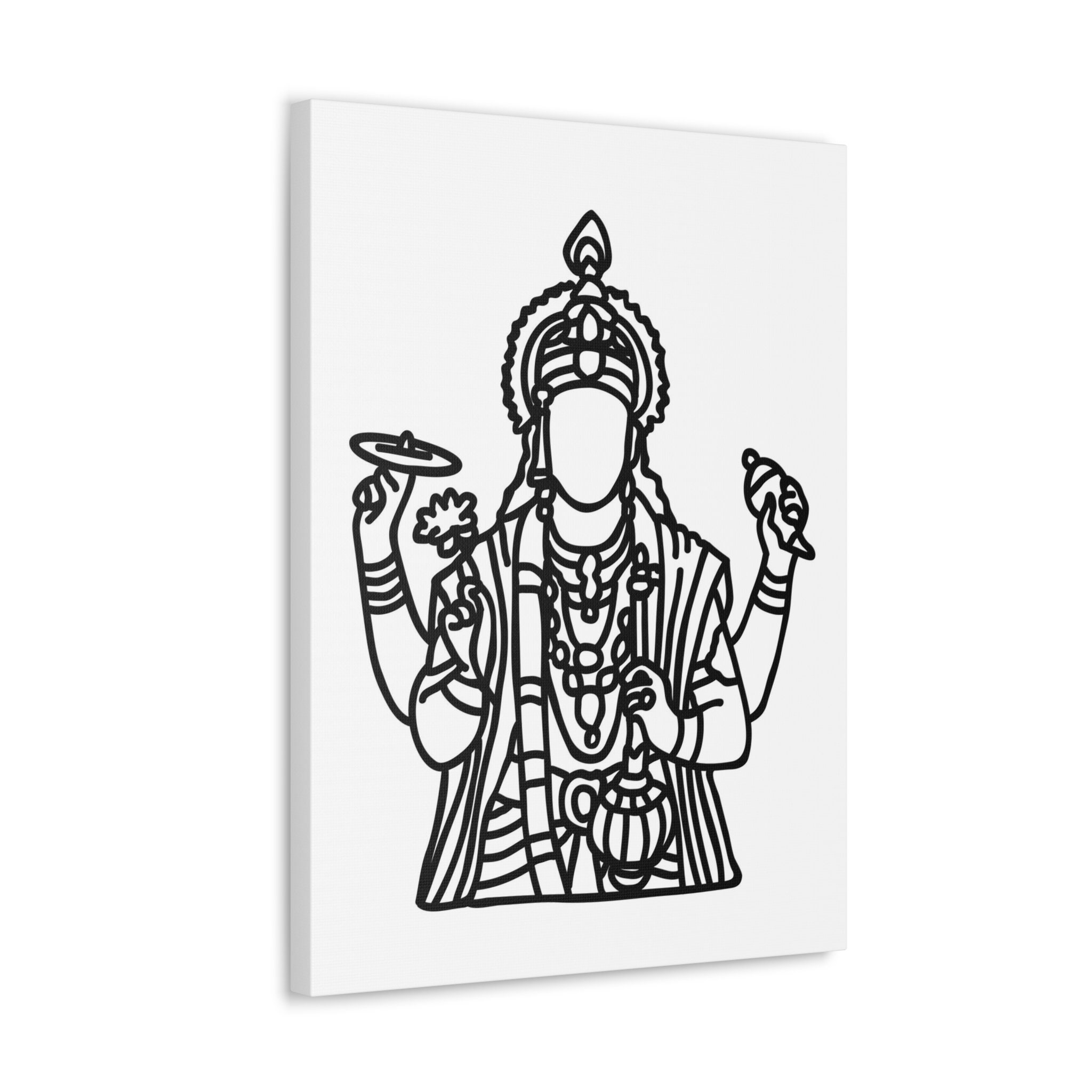 Hindu God Wall Art, KRISHNA, Krishna Line Art, Indian God, Poster Print