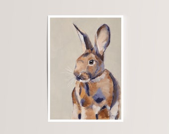Art Print FineArtPrint Bunny Poster Oil Painting