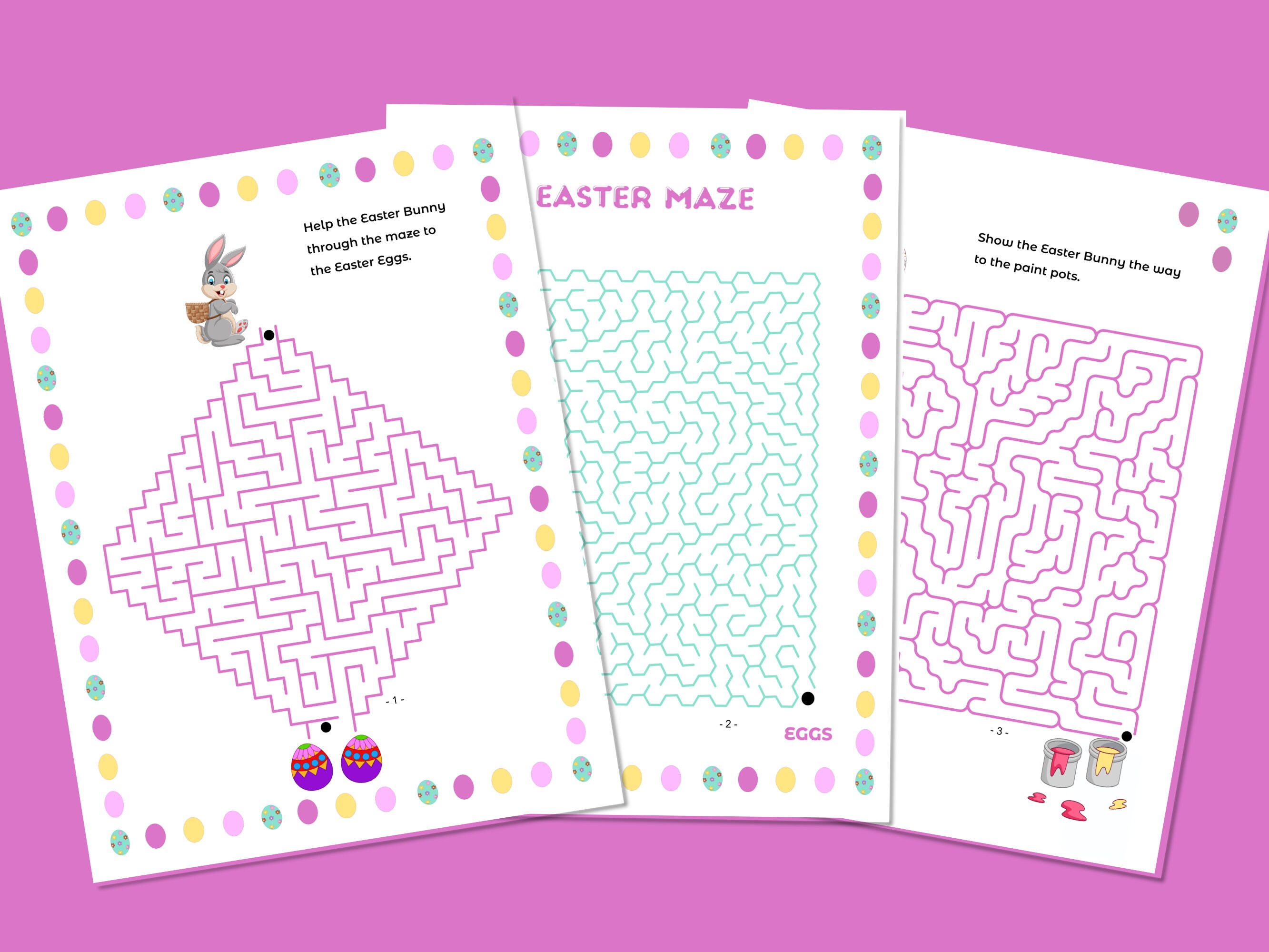 Easter Activity & Coloring Page Bundle 2 | 60 Printable Games for Kids ...