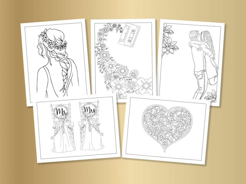 Kids Wedding Coloring Pages | Kids Activity Book Wedding Favor ...